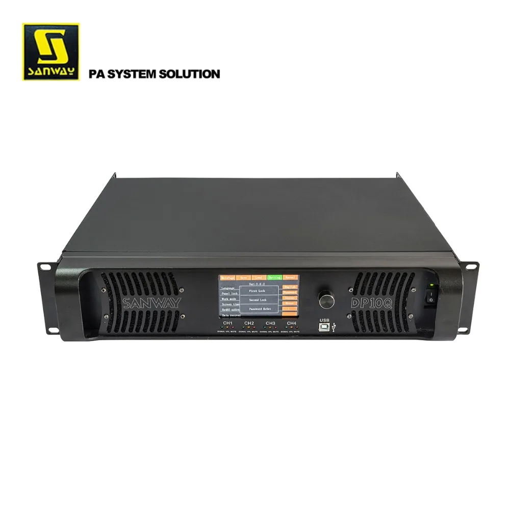

Sanway 4 Channel Digital DSP Audio Power Amplifier with Touch Screen