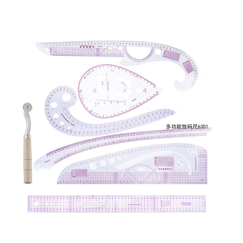 

7Pcs/set Sewing French Curve Ruler Measure Dressmaking Tailor Drawing Template Craft Tool Set costura sewing machine accessories