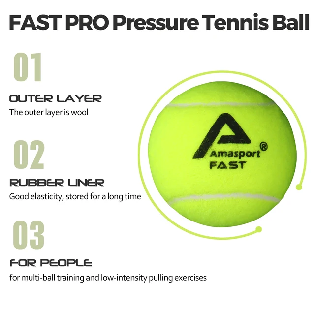 AMASPORT Tennis Balls Practice Training Pressureless High Quality Durable Bouncy Balls for Beginner Tennis Sport 5