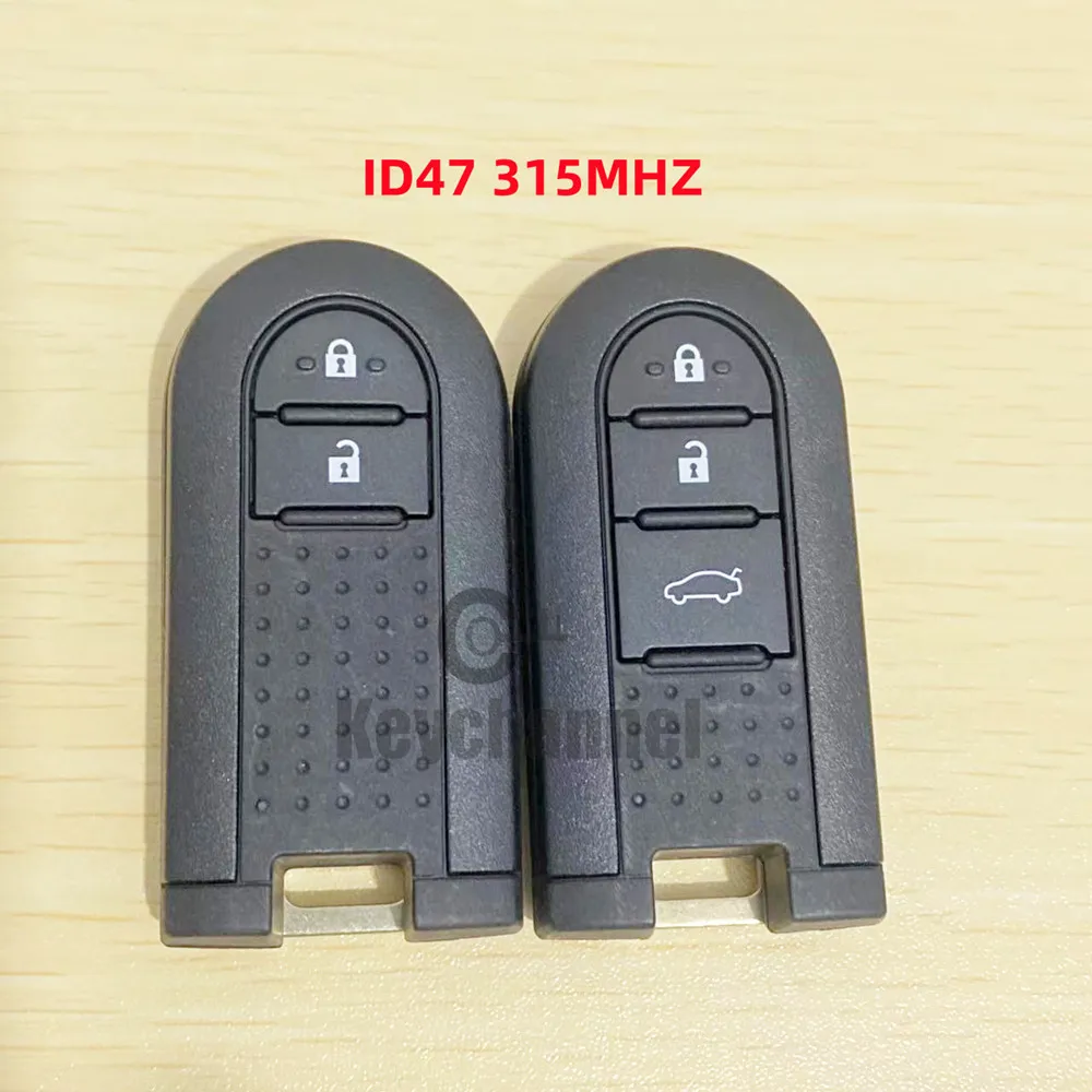 Keychannel Oem 2/3 Button Car Key Remote ID47 315MHZ Smart Fob for Toyota Avanza Rush TankTerios Wigo 2016+ DAIHATSU 007AC0154