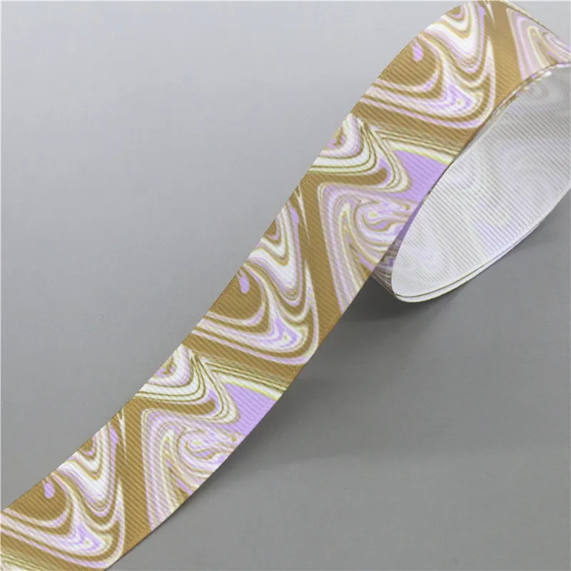 7/8'' Marble Lattice Leopard Printed Grosgrain Ribbon for Crafts Accessories Material Headwear Decoration DIY Sewing B2206