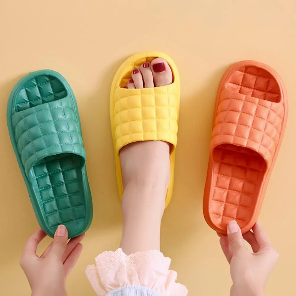

1 Pair Casual Home Slippers EVA Flat House Slippers Male Female Summer House Slides