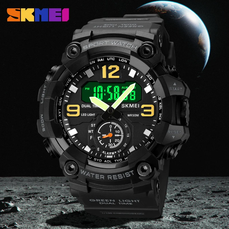 Forrader Orologio sportivo digitale da uomo, impermeabile, con luce