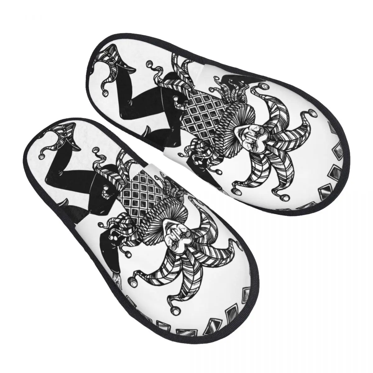 

Indoor Poker A Joker Warm Slippers Winter Home Plush Slippers Fashion Home Soft Fluffy Slippers