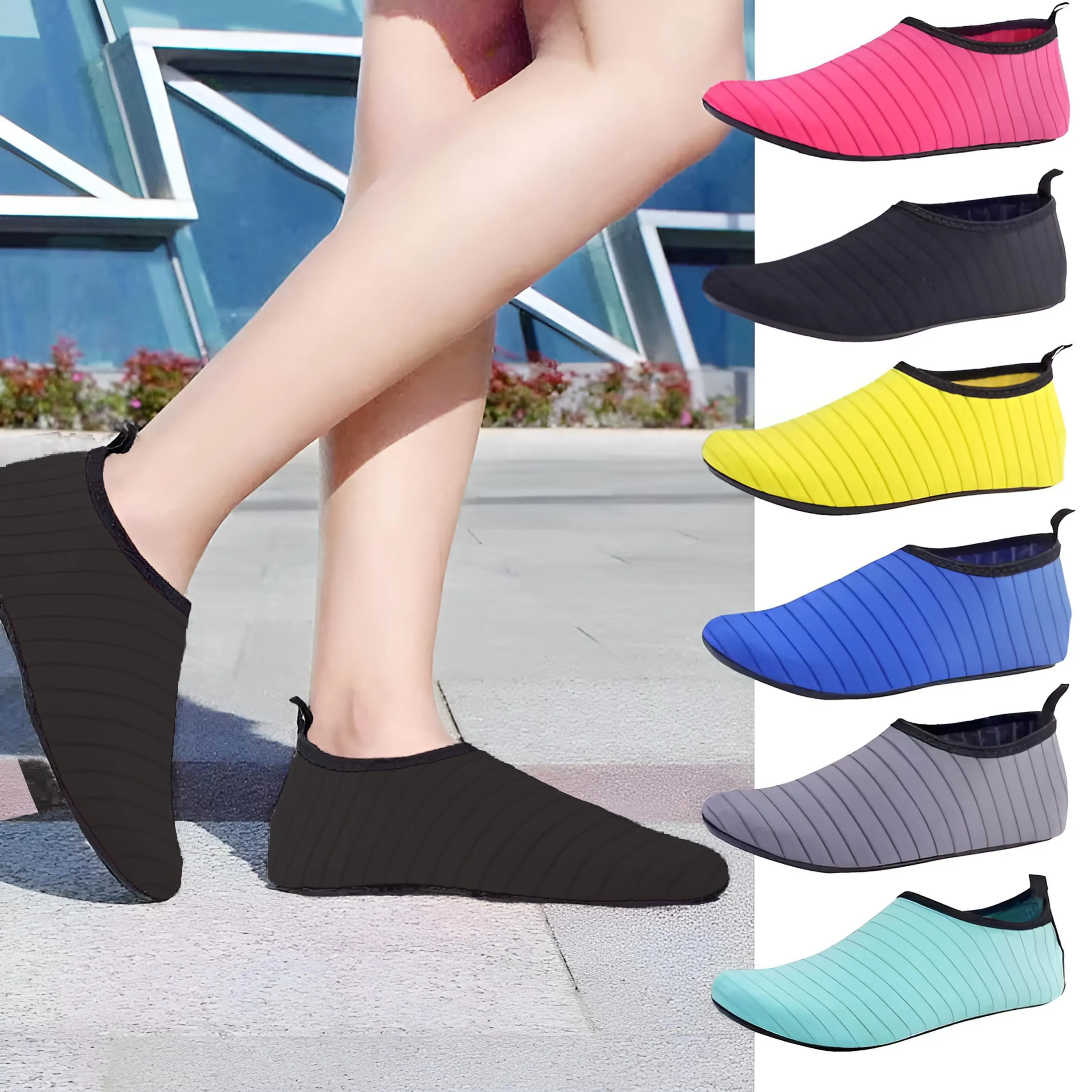Water Shoes for Men Women Barefoot Quick-Dry Aqua Socks Slip-on for Beach Swim Surf Yoga Exercise