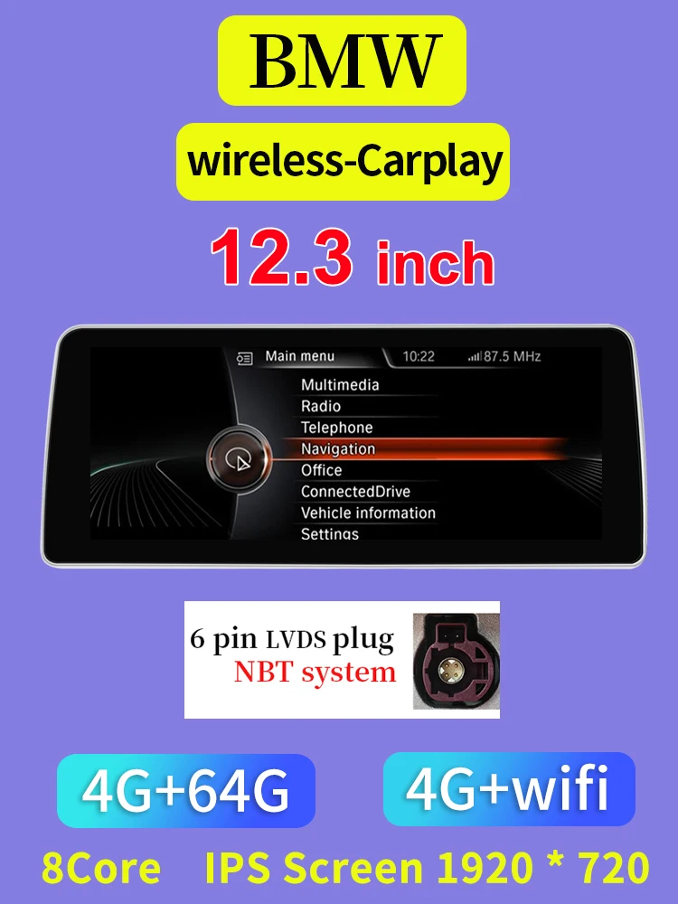 STWEI工場価格ID8 UI 12.3インチAndroid11カーマルチメディアBMW F30
