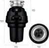 Maid 10-US-WM-658-3B Garbage Disposal Anti-Jam Stainless Steel Food Waste Grinding System, 1-1/4 HP Premium, Black 4