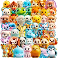 50PCS Cute Cartoon Animal Stickers Aesthetic DIY Water Bottles Laptop Phone Skateboard Car Waterproof Sticker for Kids Toy Gift 1