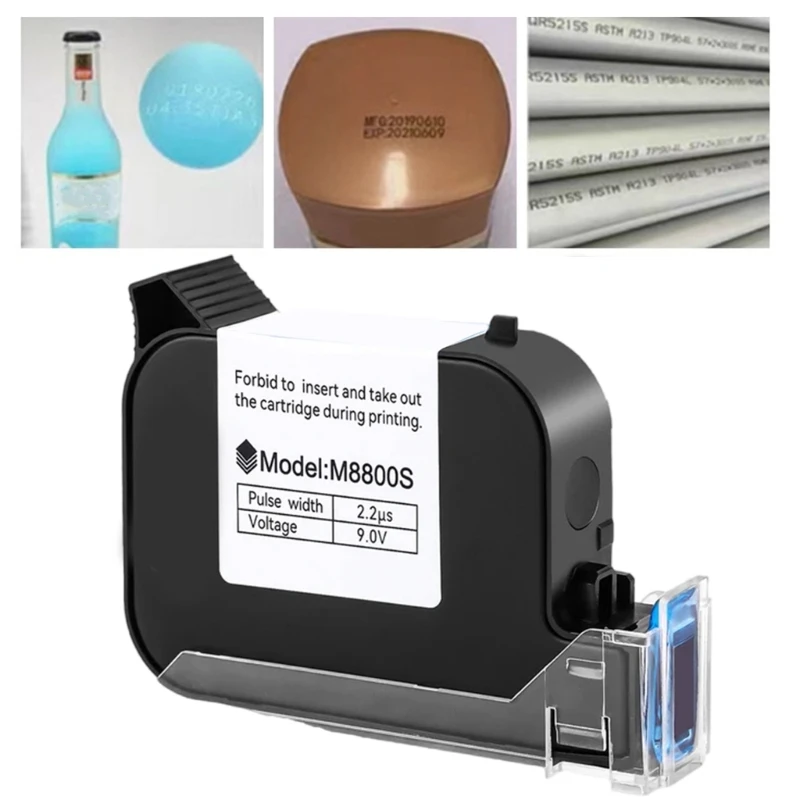 M8800S Black Cartridge For Handheld Printers Fast Dry and Strong Adhesion Multiple Surfaces Compatible