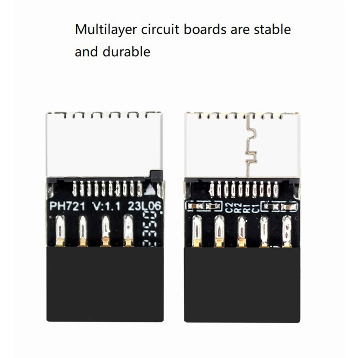 마더보드 USB2.0 9핀 - TYPE-E 암 어댑터 섀시 TYPE-C 소켓 9핀 USB 2.0 확장 카드 XY