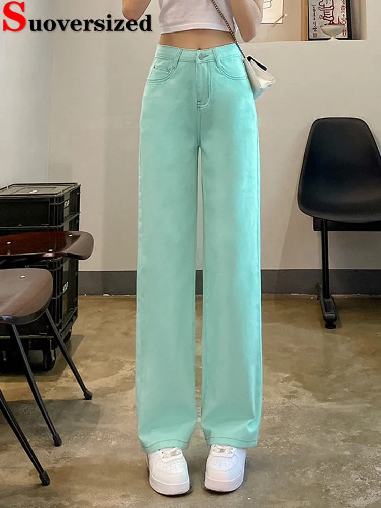 

Baggy High Waisted Straight Jeans Woman Korean Fashion Streetwear Denim Pants Spring Fall Vintage Loose Wide Leg Y2k Vaqueros