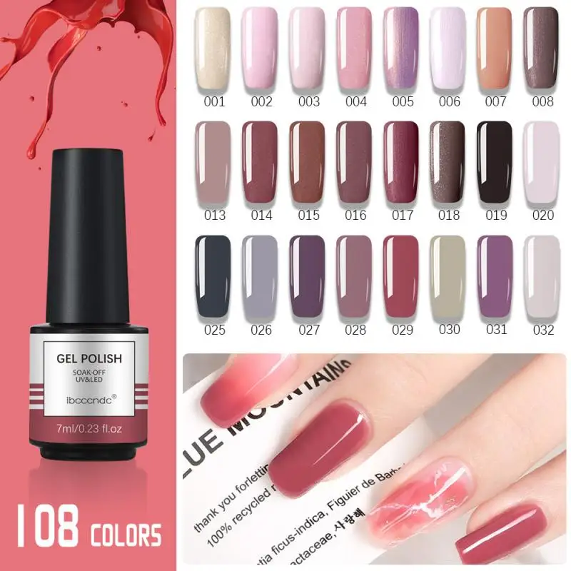 

Nail Polish Gel Top Soak Off UV LED Nail Lacquer Color Gel Nails Art Painting Base Top Coat UV Semi Permanent Nail Gellak TSLM1