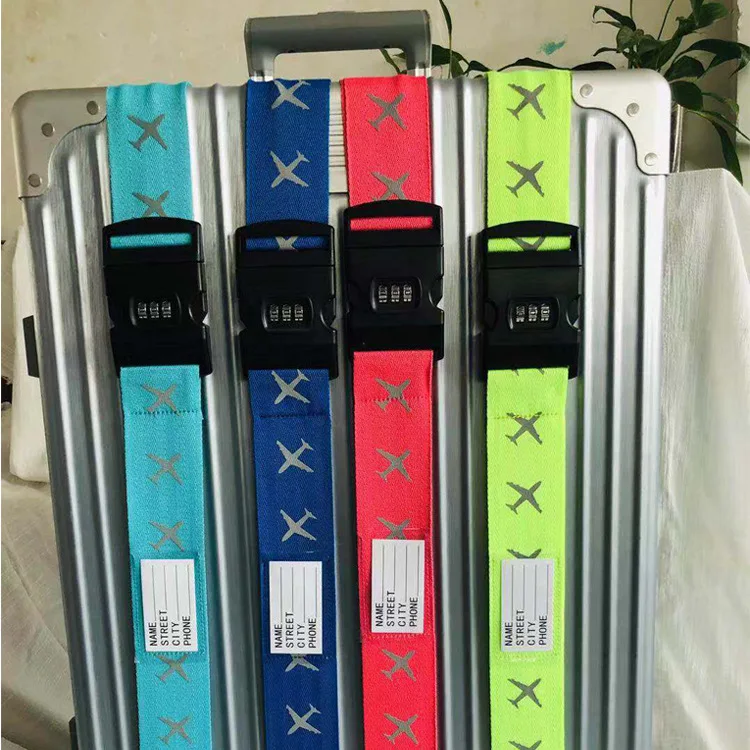 Travel Luggage Strap Adjustable Password Lock Packing Belt Baggage Secure Lock Anti-theft Luggage Strap Bundling Packing Belt