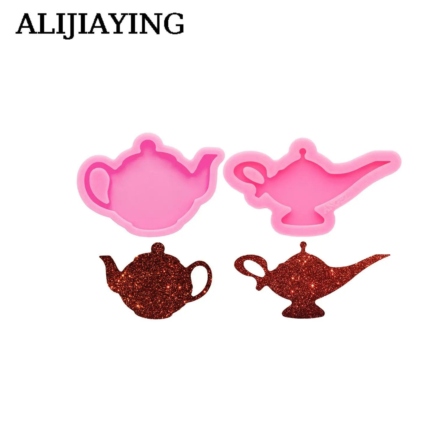 

DY0627 Super Glossy Teapot Keychain Silicone Mold Epoxy Craft Molds DIY Resin, Chocolate Fondant Crafting Mould