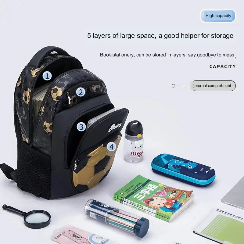 Boy Football Backpack Children Schoolbag Anime Backpack Travel School Bags for Teenage Boy Mochila Escolar Infantil Menino