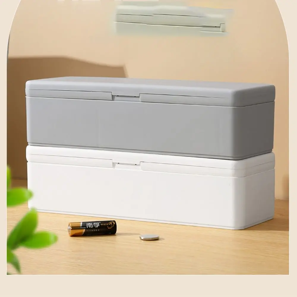 Battery storage box battery case battery box PP Battery Organizer Fall Prevention Durable Battery Storage Box Large Capacity Wear-resistant Data Cable Case