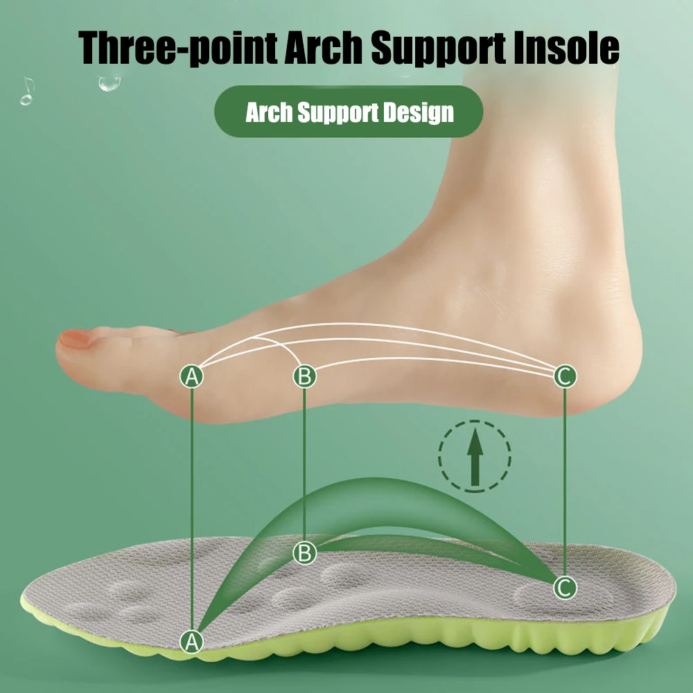 High Quality Sport Insoles for Children Flat Feet Arch Support Orthopedic Shoes Insoles for Kids Elastic Shock Absorber Cushion