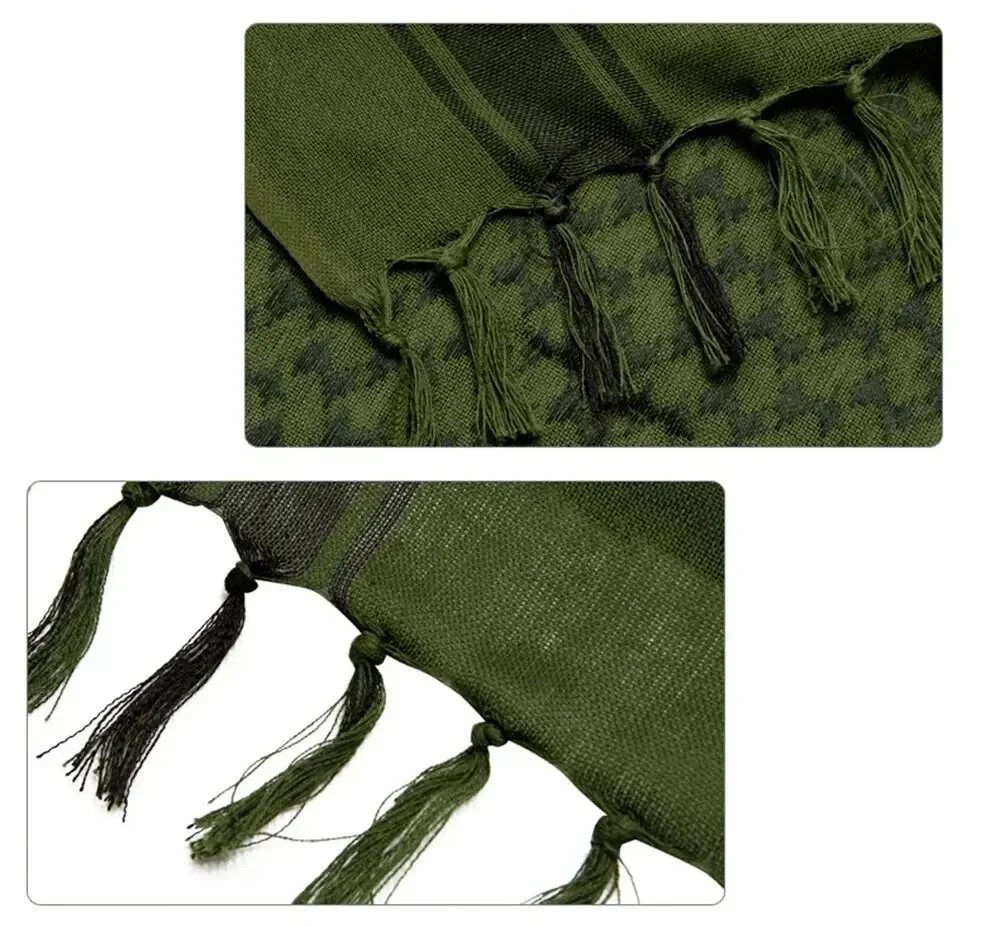 Keffiyeh Taktischer Wüstenschal, Shemagh Kopf- und Halstuch, Arabischer Schal, Keffiyeh-Schal für Männer und Frauen – Detail 3