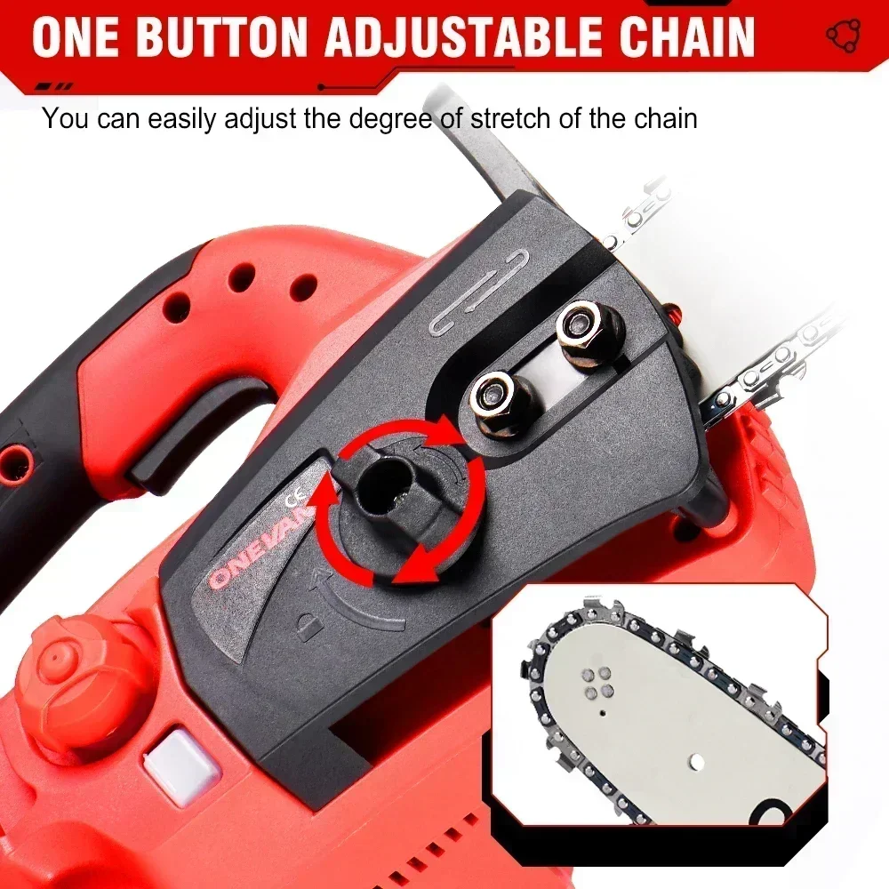 Cordless Electric Saw Chainsaw Brushless Motor Logging Cutter Pruning Garden Tool 16 inch 7980W For Makita 18V Battery mini chainsaw electric chainsaw electric saw