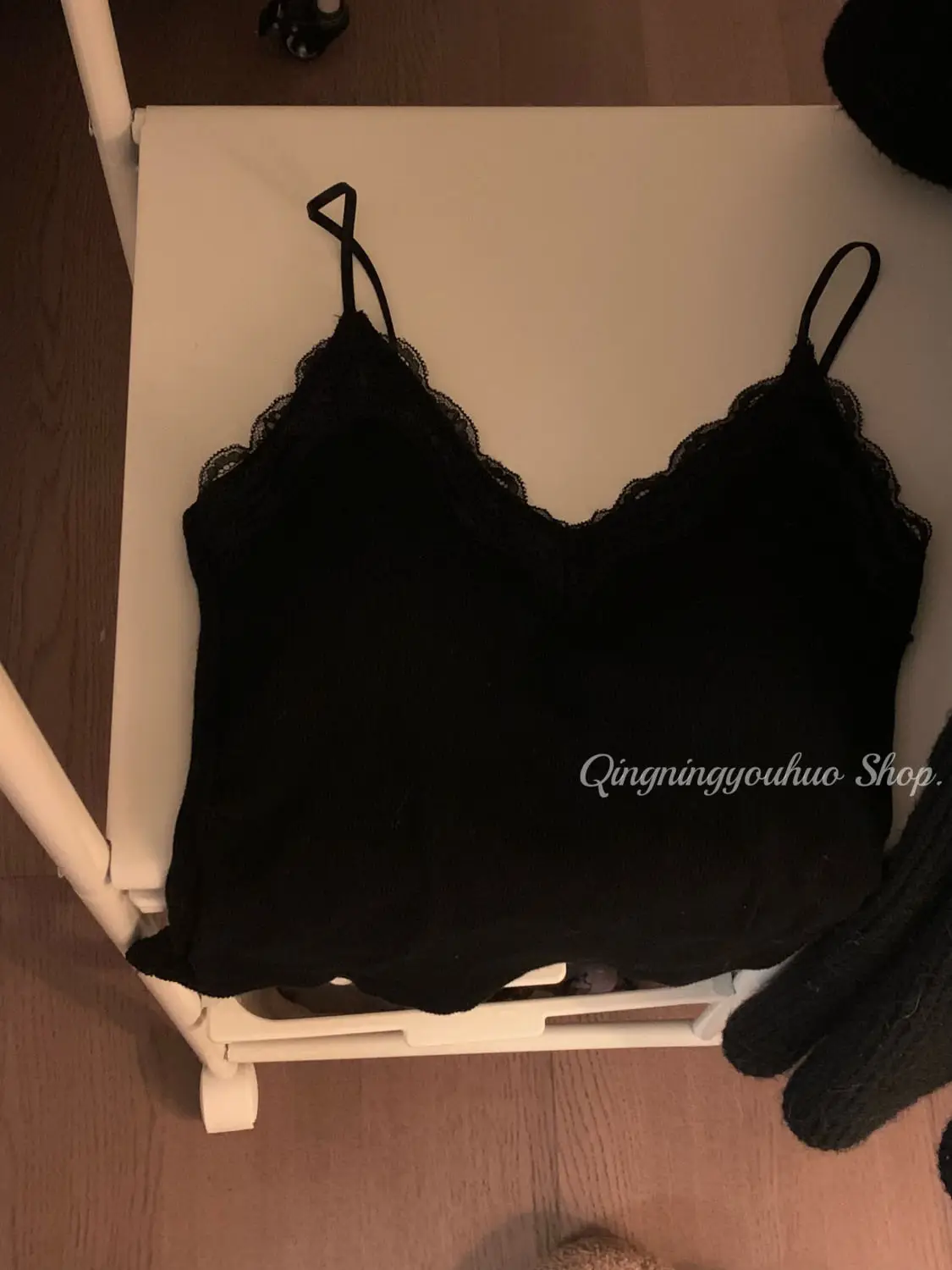 Women's Lace Strap Padded Tank Top