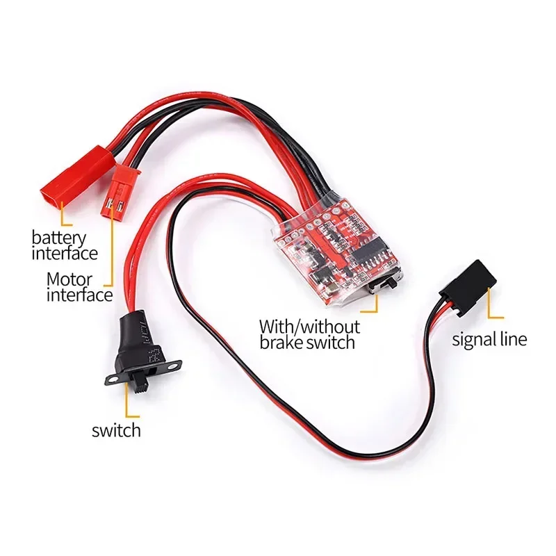 Mini ESC 30A za ščetkasti motor RC - Krmilnik hitrosti 4-8V