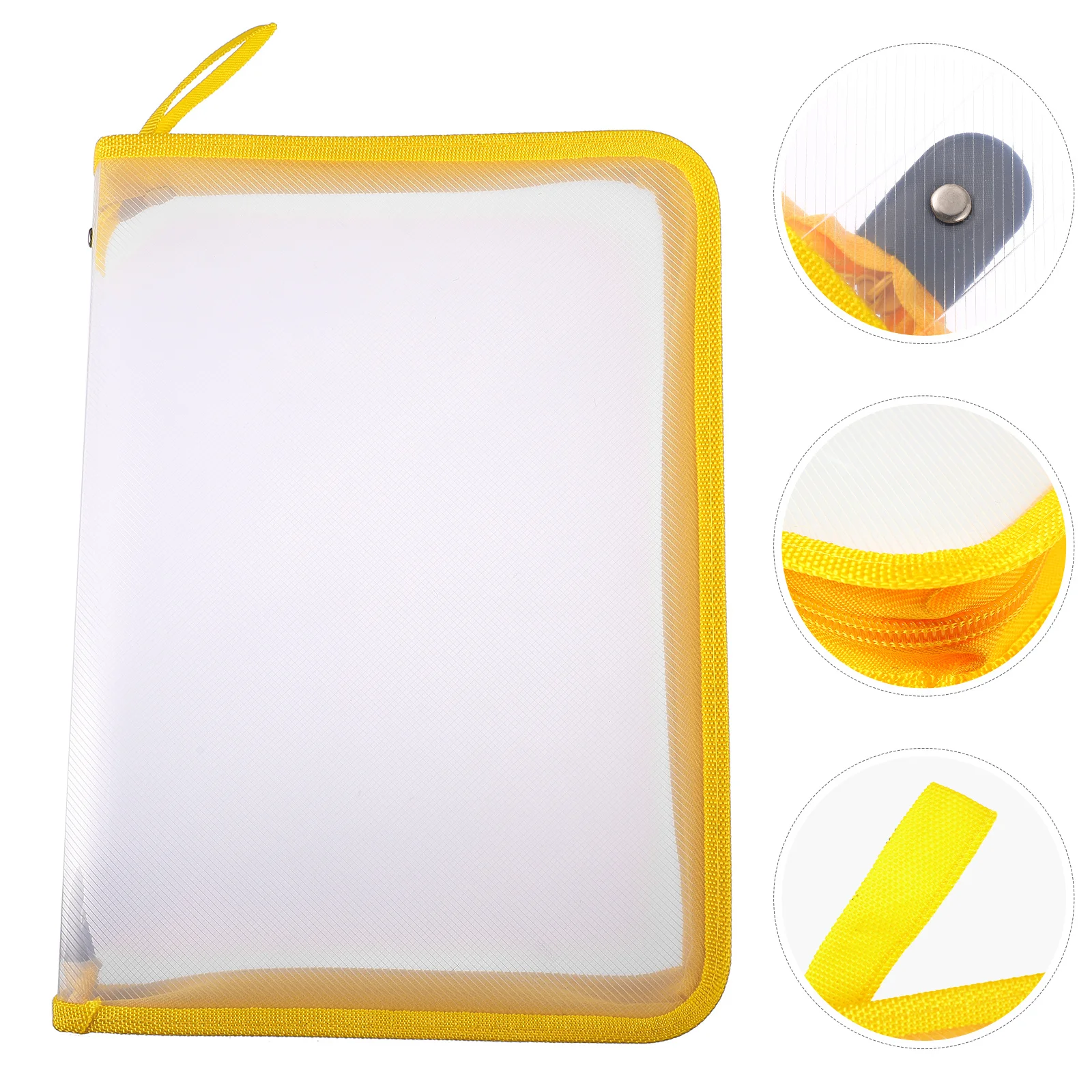 

Folder Document Organizer Bag for File Zipper Material Storage Transparent Holder Office