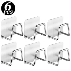 Stainless Steel Self-Adhesive Kitchen Sink Sponge Holder and Drying Rack (6PCS)