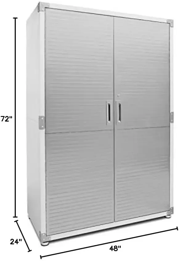 Mega Lockable Storage Cabinet 48" W X 24" D X 72" H Granite Ribbed Side Panels Help Protect Against Dents and Divots From Impact 3