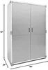 Mega Lockable Storage Cabinet 48" W X 24" D X 72" H Granite Ribbed Side Panels Help Protect Against Dents and Divots From Impact 3