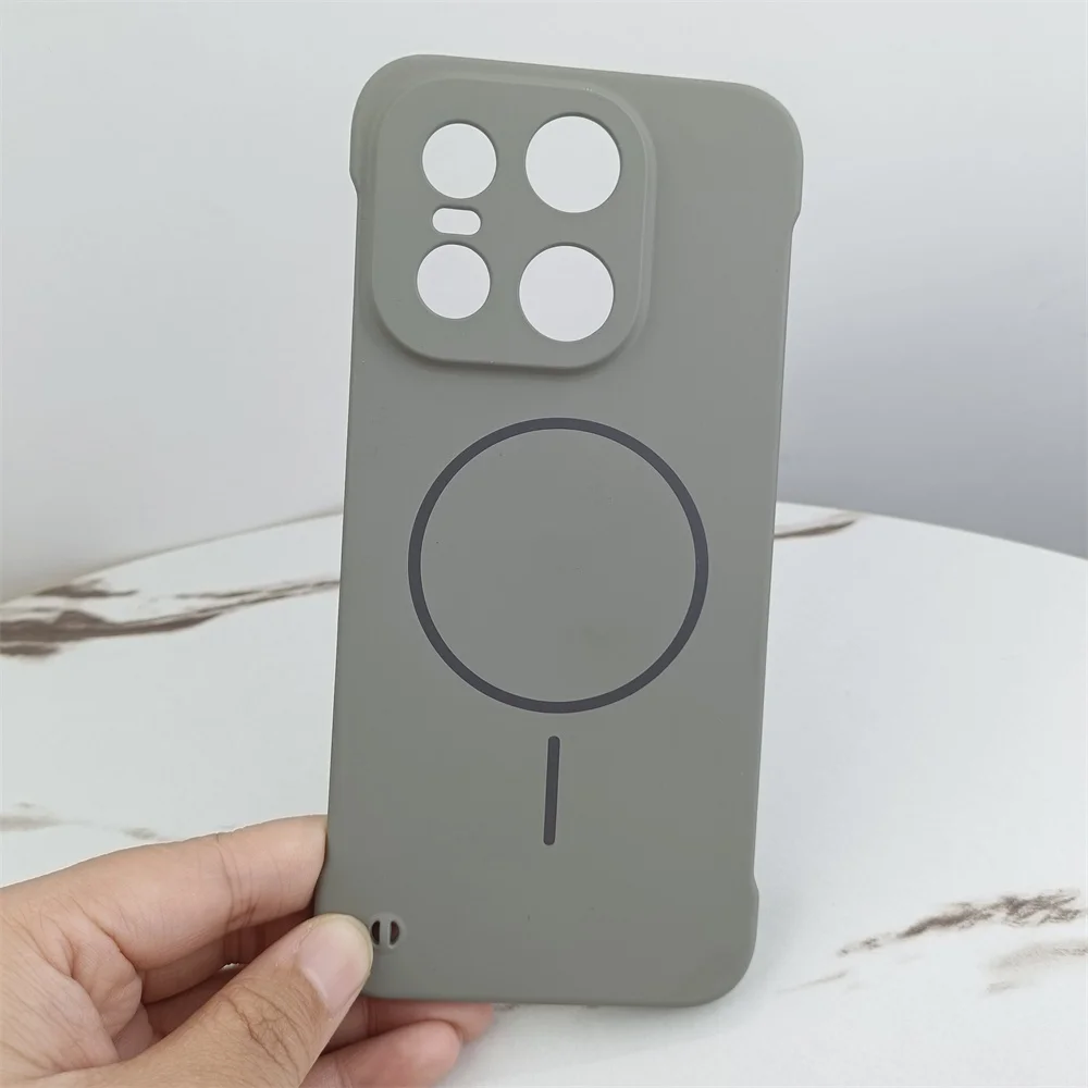 Luxury Matte Slim Frameless Magnetic Phone Case - Compatible with Wireless Charging, Hard Cover Design