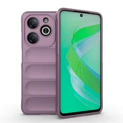 Shockproof Rubber Silicone Bumper Case - Durable Protective Cover, 6.6 - inch for Smart 8 HD (Purple)