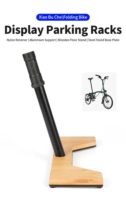 Wooden Foldable Bicycle Stand Bike Storage Bike Floor Stand Set Of