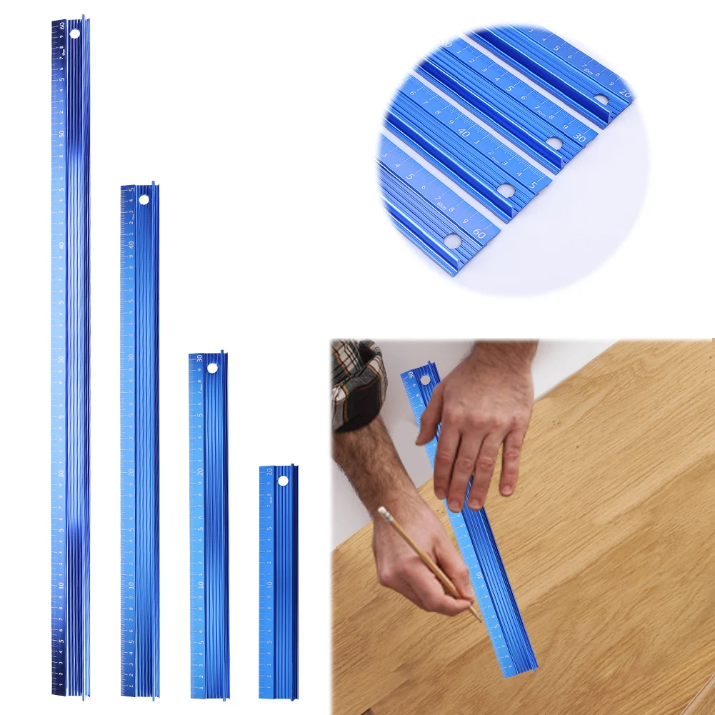 Aluminum Alloy Safety Ruler for Drawing and Leather Cutting