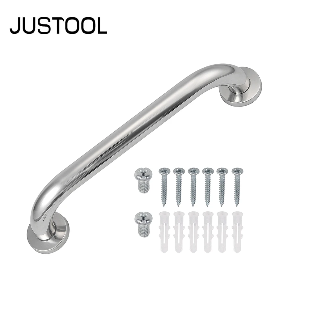 JUSTOOL Stainless Steel Anti-Slip Safety Shower Bath Grab Bar Bathroom Wall Grip Handle Towel Rail Hand Grip Toilet Bar