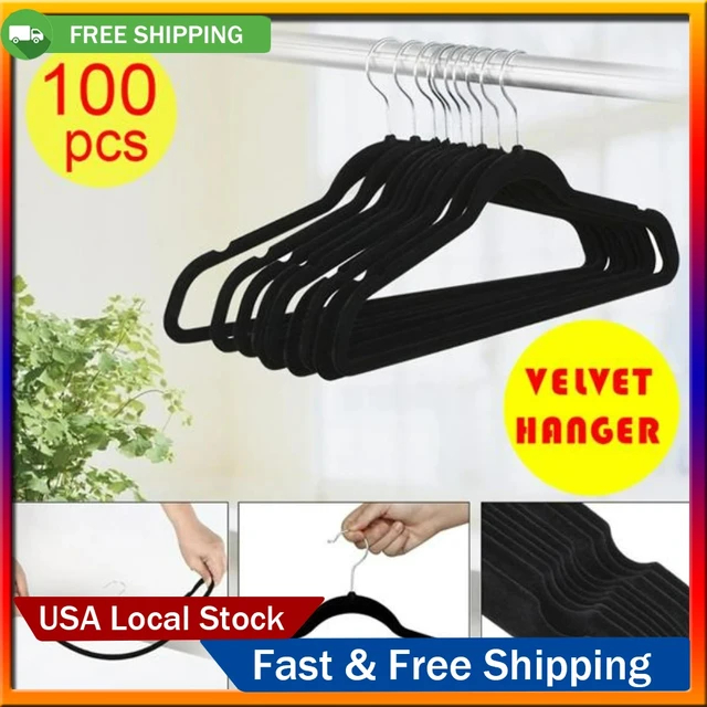 Durable Plastic and Metal Clothing Hangers, 100 Pack - AliExpress