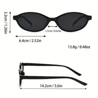 1 Pair of Y2K Style Classic Oval Frame Men's and Women's Fashionable Glasses Are Perfect for Casual Wear Photography - Image 6