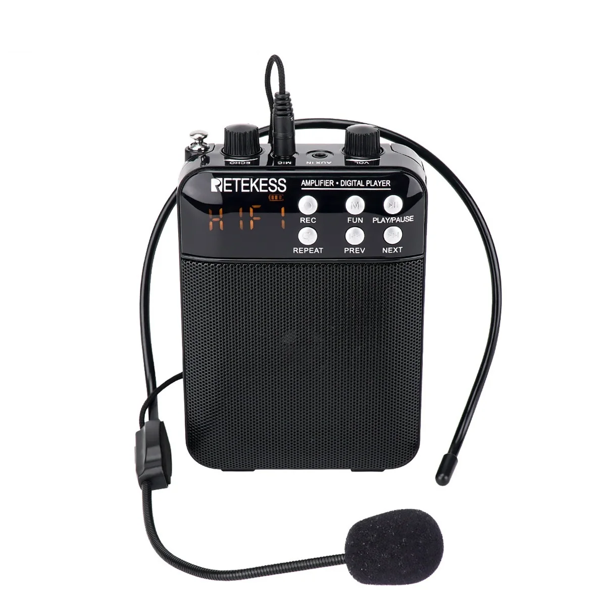 

Top TR619 Megaphone Portable 3W FM Recording Voice Amplifier Teacher Microphone Speaker Mp3 Player FM Radio for Tour Guide