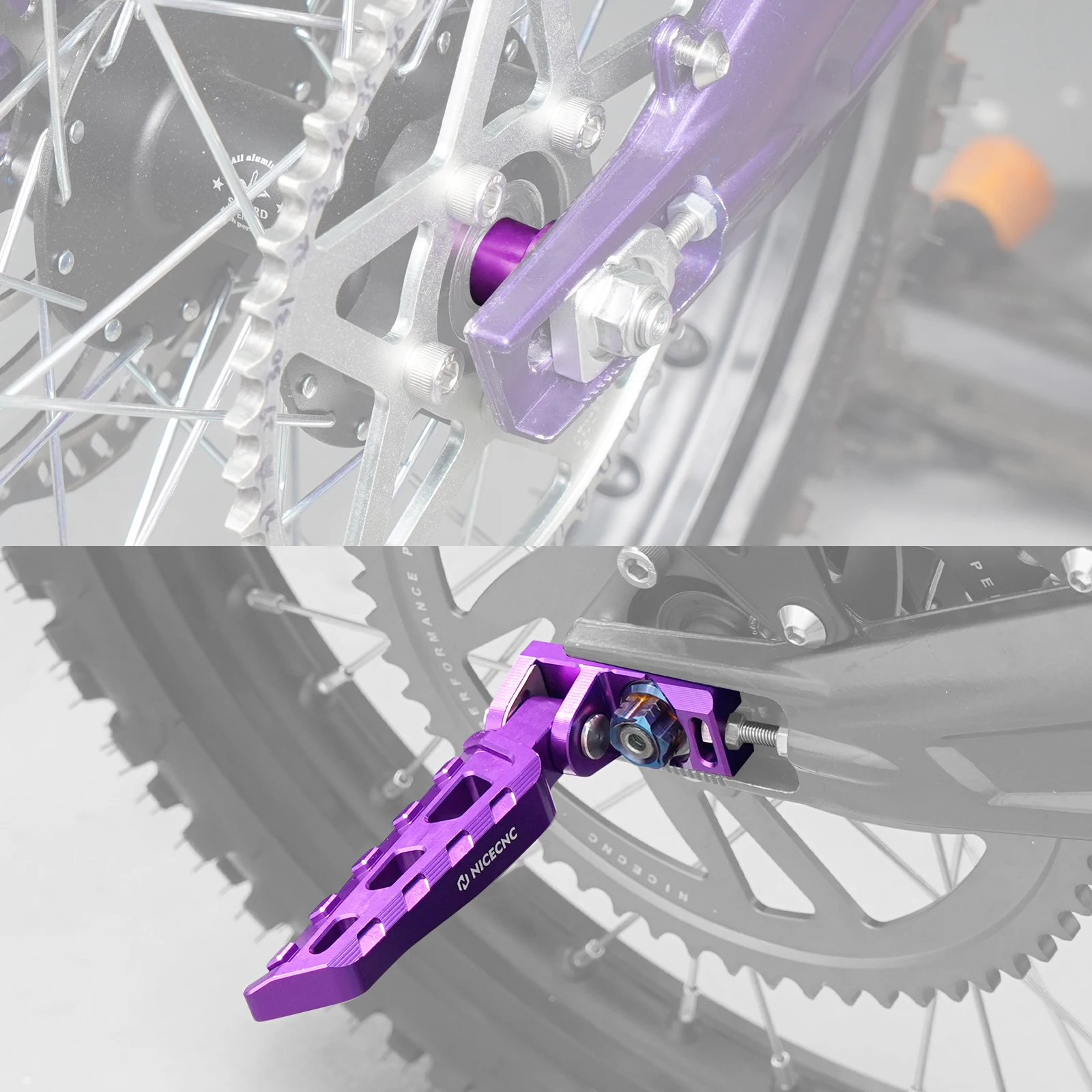 Für Surron Light Bee X S L1E Für Segway X160 X260 Kettenspanner-Einstellblöcke und Hinterachsmutter Radabstandshalter Nabenhalsbänder – Detail 12