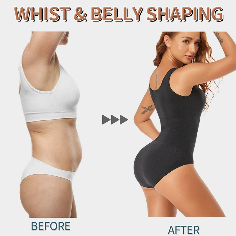Women Bodysuit Shapewear Abdomen Slimming Sheath Seamless Body Shaper Belly  Reducing Shapers Waist Trainer Push Up Corset Tops - AliExpress