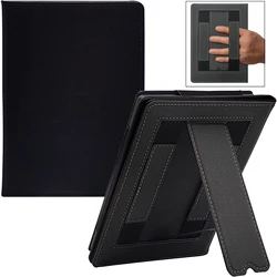 Premium Protective Case for 6 E - Reader with Auto Sleep/Wake, Double Hand Strap, Stand, and Magnetic Closure (Gentleman black)