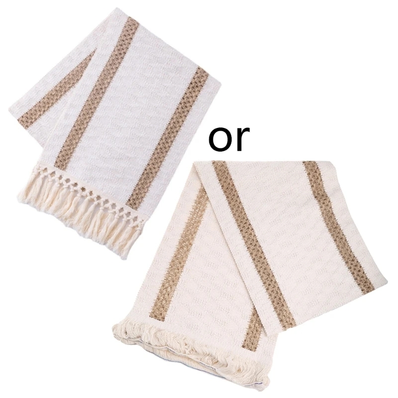 

Macrame Table Runner Natural Burlap Woven Boho Tassel Wedding Bridal Shower Dropship