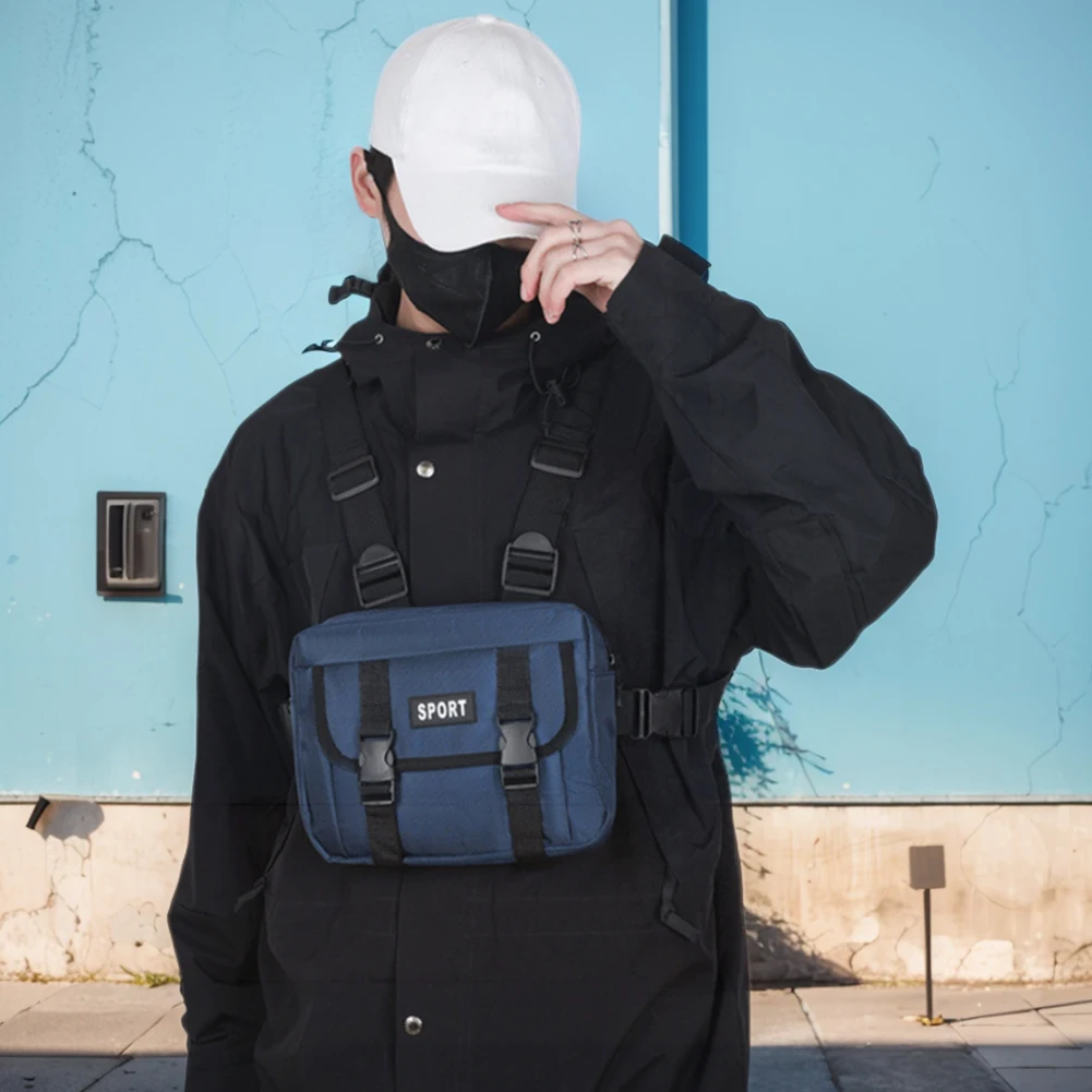 

Мужская спортивная нагрудная сумка, многофункциональный дорожный нагрудной рюкзак большой вместимости, тактический ранец на плечо для пешего туризма, скалолазания