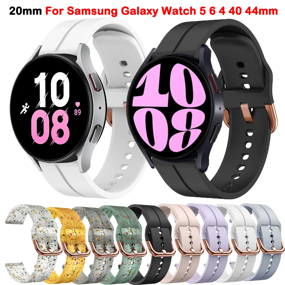 삼성 갤럭시 워치 4 5 6 프로 스마트워치 실리콘 밴드, 20mm, 44mm, 클래식, 47mm, 한국 손목 밴드
