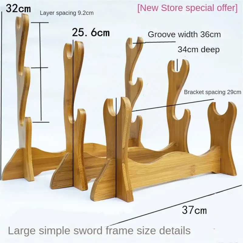 2/1PCS 1/2/3/4Tiers Katana Holder Comics Bracket Wood Samurai Stent Cosplay Sword Knife Magic Wand Display Stand Rack Decoration 2