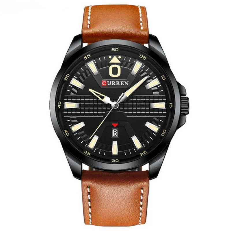 New Quartz Watch Waterproof Calendar Men's Wristwatch Leather Strap Casual Business Fashion Quartz Watches For Men's