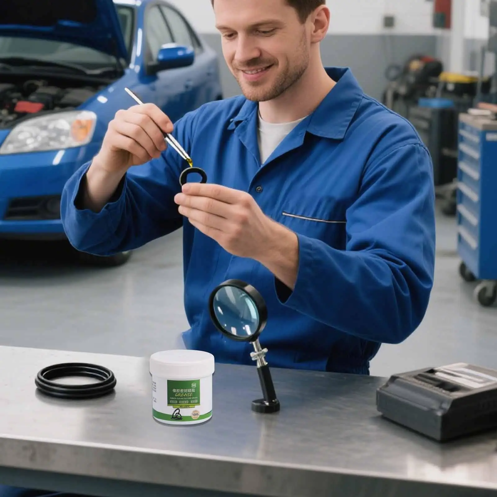 100 g Silikonfett für O-Ringe, wasserfest, langlebig, Sanitärschmiermittel, Silikonfett, Ventil- und Armaturenschmiermittel für Dichtungen, Motoren – Detail 12