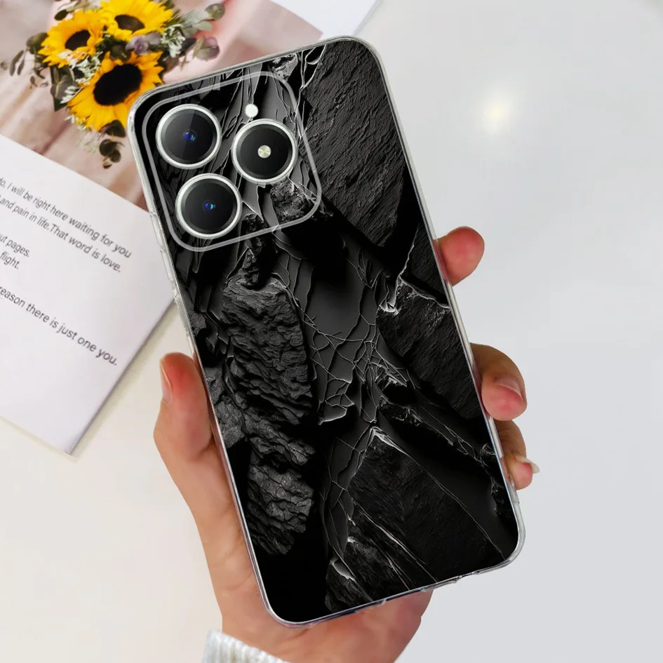 Elegant Floral Soft Silicone Clear Phone Case - Enhanced Protection and Style