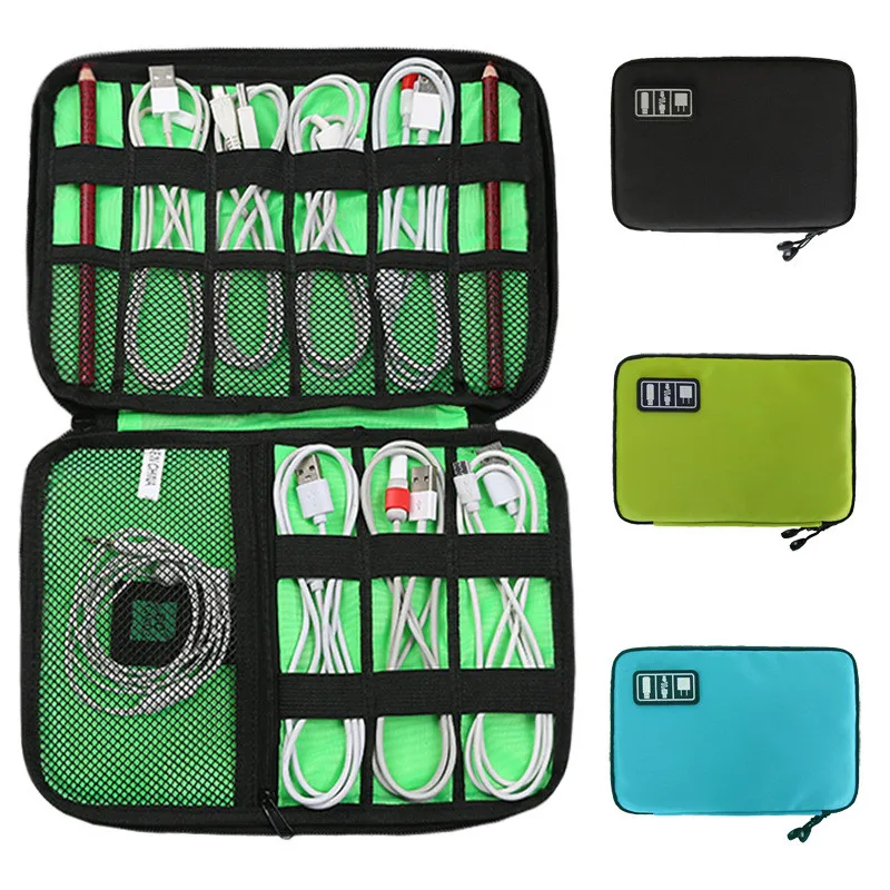 

Portable USB Data Cable Organizer Digital Storage Bag Headset Cable Bag Pen Charging Treasure Box Bag Travel Cable Organizer