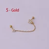 Boucles d'oreilles tendance en acier inoxydable pour femmes, 1 pièce, chaîne à Double perçage, fleur coréenne, Zircon, clous de perçage, bijoux à la mode