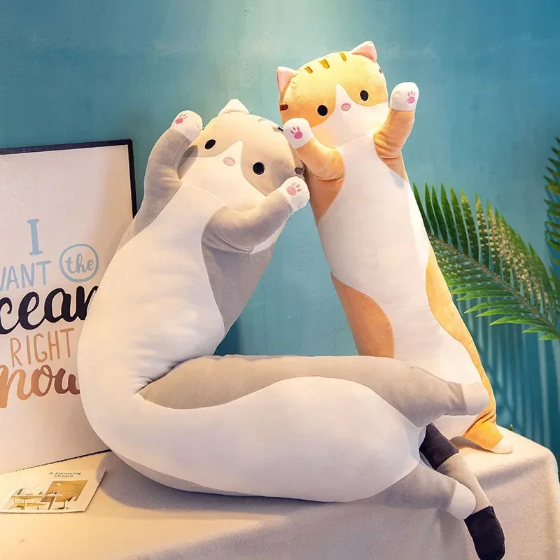 Long Cat Plush Body Pillow Creative Cute Animal Stuffed Cushion Soft Sofa Decorative 3